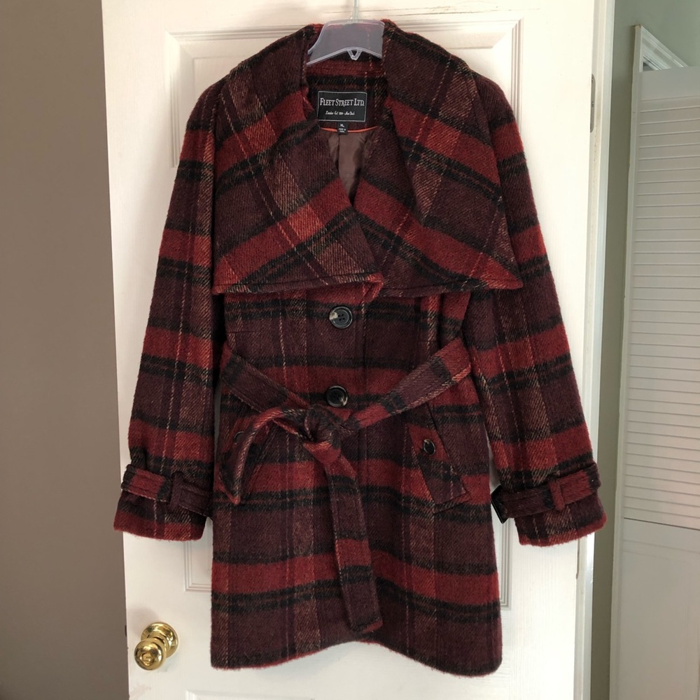 Fleet Street Plaid Winter Coat